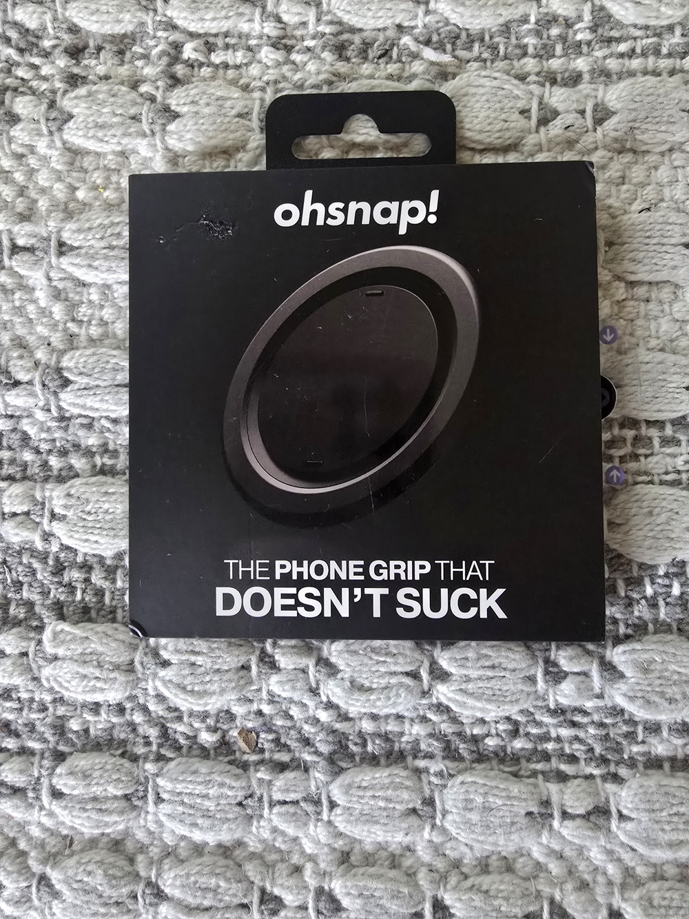 Snap ohsnap! Black Phone Grip – Slim Rotating Mount. (NEW OPEN BOX)